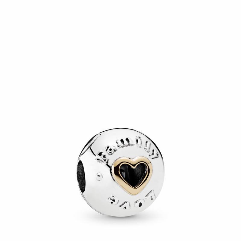 Pandora Family & Love Clip Charm Clearance NZ, Two Tone (873190-UDF)